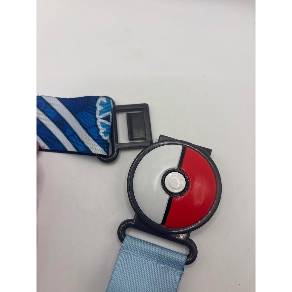 Pokemon Pokeball Buckle Blue Snowflake Pattern Adjustable Web Belt Mens Kids - Picture 4 of 5